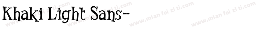 Khaki Light Sans字体转换